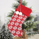 Merry Christmas Stockings Gift Bag Knitted Wool Socks Christmas Tree Ornaments Xmas Candy Apple Large Bags New Year Gift