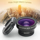 Mobile Phone Wide Angle Macro Lenses Universal Clip Professional 37MM 0.45X 49UV Super Wide Angle + Macro 2- in-1 Phone Lenses