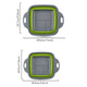 Myvit Foldable Silicone Colander and collapsible Basket Fruit Vegetable Washing Micro-Perforated Strainer and Solid Basket