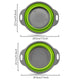 Myvit Foldable Silicone Colander and collapsible Basket Fruit Vegetable Washing Micro-Perforated Strainer and Solid Basket