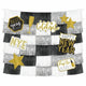 New Year's Foil Fringe Plastic Backdrop with Cutouts SetNew Year's Foil Fringe Plastic Backdrop with Cutouts Set
