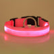 Nylon LED Pet Dog Collar Night Safety Flashing Glow In The Dark Dogs Leash Neck Band Luminous Fluorescent Collars Pets Supplies