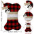 OurWarm Large Christmas Stocking Santa Claus Sock Plaid Burlap Gift Holder Christmas Tree Decoration New Year Gift Candy Bags