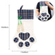 OurWarm Large Christmas Stocking Santa Claus Sock Plaid Burlap Gift Holder Christmas Tree Decoration New Year Gift Candy Bags