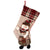 OurWarm Large Christmas Stocking Santa Claus Sock Plaid Burlap Gift Holder Christmas Tree Decoration New Year Gift Candy Bags