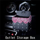 Pink Crystal Steering Wheel Covers Women Girls Car Decoration Interior Accessories Rhinestone Ashtray Crystal Diamond Tissue Box