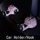Pink Crystal Steering Wheel Covers Women Girls Car Decoration Interior Accessories Rhinestone Ashtray Crystal Diamond Tissue Box