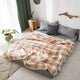 Plaid Pattern Printing Summer Quilt Towel Blanket Thin Comforter Fashion Soft Bedspread Throw For Bed Plane Air Travel