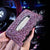 Purple Crystal Car Ornaments Decoration Rhinestone Steering Wheel Cover for Girls Car Ashtray Pendant Interior Car Accessories