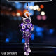 Purple Crystal Car Ornaments Decoration Rhinestone Steering Wheel Cover for Girls Car Ashtray Pendant Interior Car Accessories