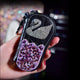 Purple Crystal Car Ornaments Decoration Rhinestone Steering Wheel Cover for Girls Car Ashtray Pendant Interior Car Accessories