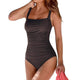 Sexy Plus Size Swimwear Women 2019 One Piece Swimsuit Black Retro Swimming Wear for Bathing Suits monokini maillot de bain femme