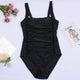 Sexy Plus Size Swimwear Women 2019 One Piece Swimsuit Black Retro Swimming Wear for Bathing Suits monokini maillot de bain femme