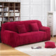 Solid Color Thick Plush Stretch Couch Cover for Living Room Elastic Sofa Cover Universal Sectional Slipcover 1/2/3/4 seater