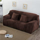 Solid Color Thick Plush Stretch Couch Cover for Living Room Elastic Sofa Cover Universal Sectional Slipcover 1/2/3/4 seater
