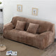 Solid Color Thick Plush Stretch Couch Cover for Living Room Elastic Sofa Cover Universal Sectional Slipcover 1/2/3/4 seater