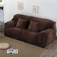 Solid Color Thick Plush Stretch Couch Cover for Living Room Elastic Sofa Cover Universal Sectional Slipcover 1/2/3/4 seater