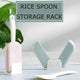 Stand-up Household Creative Large Rice Spoon, Automatic Opening And Closing Dust Cover Storage Rack,