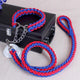 Strong Nylon Dog Collar Leash Set Braided Pet Walking Necklace Leash Traction Collar Lead Rope Small Large Dog Train Accessories
