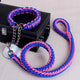 Strong Nylon Dog Collar Leash Set Braided Pet Walking Necklace Leash Traction Collar Lead Rope Small Large Dog Train Accessories