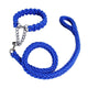 Strong Nylon Dog Collar Leash Set Braided Pet Walking Necklace Leash Traction Collar Lead Rope Small Large Dog Train Accessories