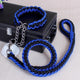 Strong Nylon Dog Collar Leash Set Braided Pet Walking Necklace Leash Traction Collar Lead Rope Small Large Dog Train Accessories