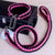 Strong Nylon Dog Collar Leash Set Braided Pet Walking Necklace Leash Traction Collar Lead Rope Small Large Dog Train Accessories
