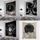 Tarot Sun and Moon Pattern Blanket Tarot Indian Mandala Tapestry Wall Hanging Bohemia Gypsy Home Bedroom Decorating Throw