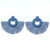Vintage Fan Tassel Earrings Women Cotton Big Fringe Statement Earrings Gray Wedding Drop Dangle Earings Jewelry Oorbellen