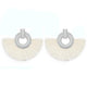 Vintage Fan Tassel Earrings Women Cotton Big Fringe Statement Earrings Gray Wedding Drop Dangle Earings Jewelry Oorbellen