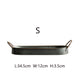 Vintage Metal Storage Tray Retro Dessert Fruit Cake Bread Plate with Handle Home Kitchen Food Organizer Desktop Sundries Tray