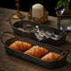 Vintage Metal Storage Tray Retro Dessert Fruit Cake Bread Plate with Handle Home Kitchen Food Organizer Desktop Sundries Tray