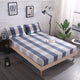 Washed Cotton Striped Printing Sheet Mattress Cover With Elastic Band Simple Comfortable Bedding Linens Home Textile