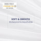 Waterproof Mattress Protector Queen Mattress Cover Twin Breathable Hypoallergenic Smooth Fabric Fitted Sheet with Elastic Band