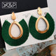 X&P Fashion Bohemian Big Tassel Earrings Statement Large Gold Handmade Brincos Drop Dangle Tassel Earring for Women Za Jewelry