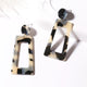 X&P New Geometric Acrylic Drop Earrings for Women Fashion Long Leopard Earrings Jewelry Statement Camouflage Design Earring 2019