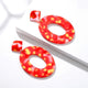 X&P New Geometric Acrylic Drop Earrings for Women Fashion Long Leopard Earrings Jewelry Statement Camouflage Design Earring 2019