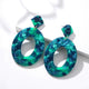 X&P New Geometric Acrylic Drop Earrings for Women Fashion Long Leopard Earrings Jewelry Statement Camouflage Design Earring 2019