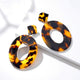 X&P New Geometric Acrylic Drop Earrings for Women Fashion Long Leopard Earrings Jewelry Statement Camouflage Design Earring 2019