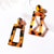 X&P New Geometric Acrylic Drop Earrings for Women Fashion Long Leopard Earrings Jewelry Statement Camouflage Design Earring 2019