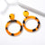 X&P New Geometric Acrylic Drop Earrings for Women Fashion Long Leopard Earrings Jewelry Statement Camouflage Design Earring 2019