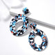 X&P New Geometric Acrylic Drop Earrings for Women Fashion Long Leopard Earrings Jewelry Statement Camouflage Design Earring 2019