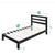Zinus Arnav Modern Studio 10" Black Metal Platform Bed with Headboard, Multiple Sizes