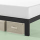 Zinus Arnav Modern Studio 10" Black Metal Platform Bed with Headboard, Multiple Sizes