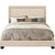 Home Meridian Cream Upholstered Queen Bed with Nail Head Trim