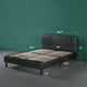 Zinus Jade Faux Leather Upholstered Platform Bed with Wooden Slats, Multiple Sizes