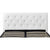 Dakota Upholstered Faux Leather Platform Bed with Wooden Slat Support and Tufted Headboard and Footboard, White - Queen