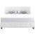 Dakota Upholstered Faux Leather Platform Bed with Wooden Slat Support and Tufted Headboard and Footboard, White - Queen